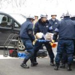 北海道警釧路方面本部で自動車専用道路で多重衝突事故想定の現場対応訓練
