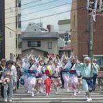 愛知県昭和署が阿波おどりグループと交通安全キャンペーン