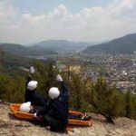 岡山県備前署が和気アルプスで山岳救助訓練