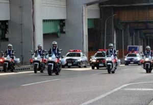  愛知県昭和署で7署合同の交通安全出発式