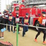 香川県高松南署が消防と合同でランニングでの見守り活動