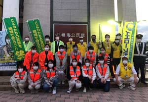  広島県警で学生・地域防犯ボランティア合同の夜間パトロール実施