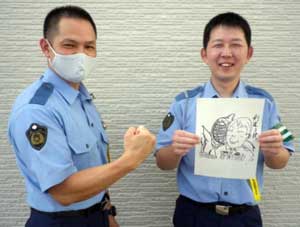  栃木県矢板署で署員の似顔絵付き「やいたプロフィール」が好評