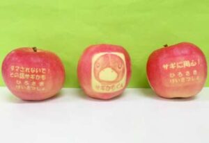 青森県弘前署が「サギかもくんりんご」で特殊詐欺への注意を呼び掛け