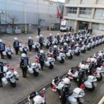 愛知県警第一交通機動隊で交通街頭活動強化の出陣式