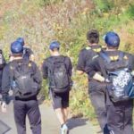 長崎県警察学校で初任科生の史跡探訪・強歩訓練