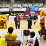 奈良県警ではプロバスケットボールチームとテロ防止の広報啓発活動