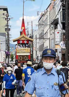  京都府警が祇園祭総合警備を無事完遂