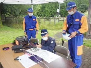  三重県津署で山間地の洪水被害想定した災害警備訓練