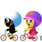 岐阜県警がアニメ「カリメロ」活用して自転車用ヘルメット着用を啓発