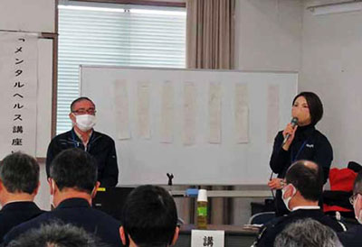 愛知県岡崎署で保健所職員によるメンタルヘルス講座開く