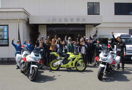 愛知県碧南署が自動車学校でライダースクールを実施