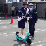 愛知県瑞穂署で特定原付等を使った交通安全キャンペーン