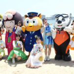 愛知県知多署が海水浴場で水難防止キャンペーン行う