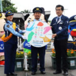 京都府警鉄警隊で痴漢と盗撮撲滅の広報イベント開く