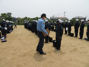 奈良県警察学校で非常招集訓練を実施