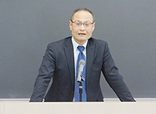 滋賀県警の本部長がびわこ成蹊スポーツ大学で講義　警察活動等を紹介
