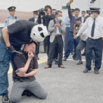 愛知県西尾署が鉄道業者と不審者対応訓練