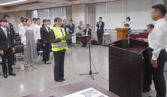 宮城県警が大学生少年健全育成ボランティアの結団式を開催