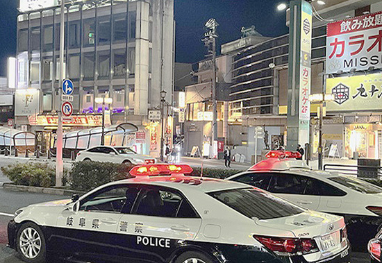 飲酒運転抑止・取締り　岐阜県警が県内5カ所にパトカー等を大量投入