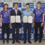 石川県津幡署がプロ女子バレーボールチームと協定　地域安全で連携