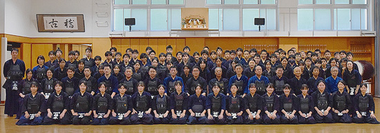 静岡県警察学校で県内高校生と剣道の合同稽古会