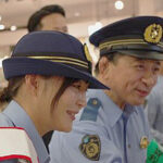 柔道・角田夏実選手迎え　岡山県岡山西署が地域安全運動の出発式行う