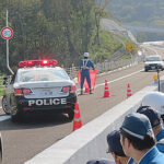 逆走事案に対応　兵庫県警高速隊が供用開始前の自動車専用道路で訓練