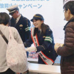 愛知県西署がプロ野球選手やアナウンサー迎え防犯・交通安全キャンペーン