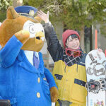 110番通報の適正利用へ　愛知県設楽署がさばいどるかほなんさんと広報活動