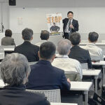 投資詐欺の被害防止へ　岐阜県警が市役所退職予定者に講話