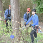栃木県警山岳警備隊が署山岳警備隊と古賀志山で合同訓練