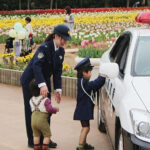 広島県世羅署がチューリップ祭に初の警察ブース　各種警察広報行う