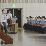 愛知県警察学校で初任科生を対象に警察官採用に関する教養