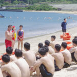 岩手県警察学校が水難救助訓練　初任科生が救助要領学ぶ