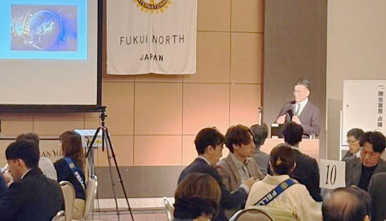企業情報の流出防止へ　福井県警警備部長がロータリークラブで講演
