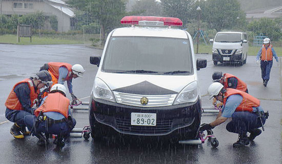 岩手県岩泉署が宮古署と合同災害警備訓練